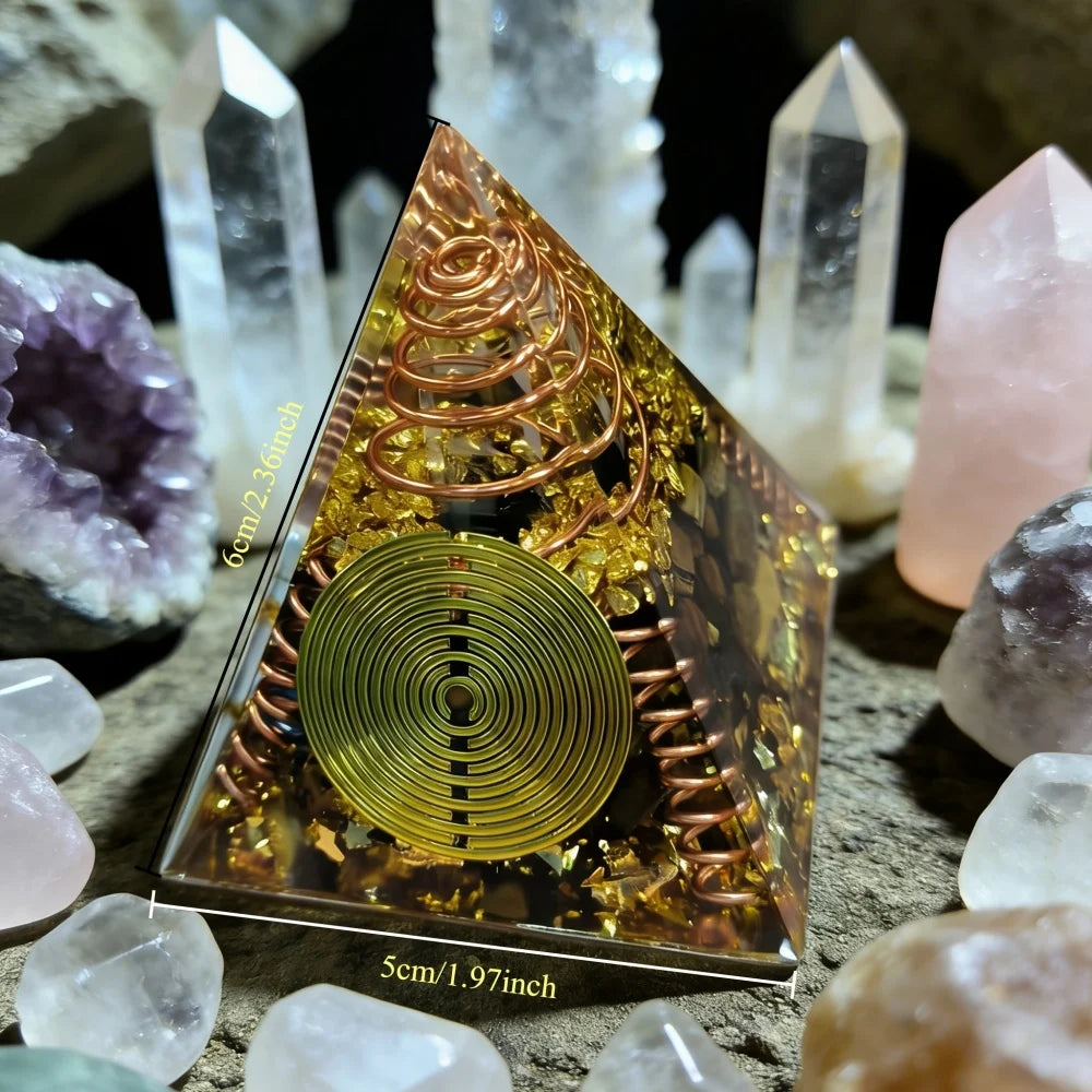 Copper Spiral Coil Orgone Pyramid
