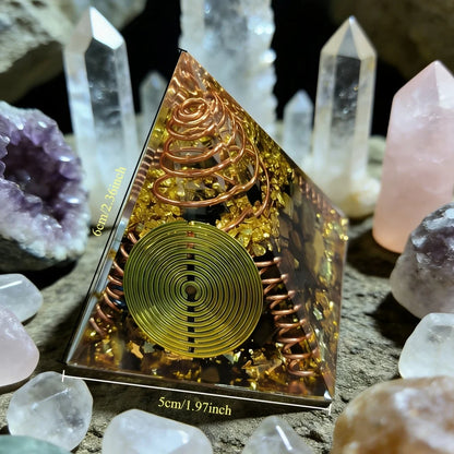 Copper Spiral Coil Orgone Pyramid