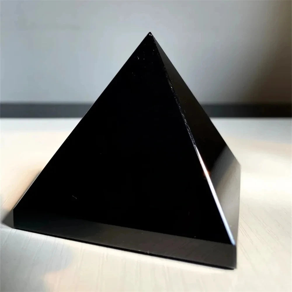 Natural Obsidian Pyramid 3-7cm | Protection Stone
