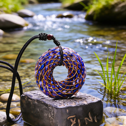 Rodin Coil & Amethyst  Orgone Pendant Necklace