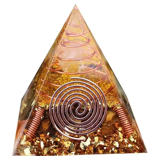 Copper Spiral Coil Orgone Pyramid