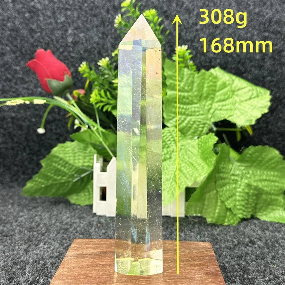 Yellow Natural Stone Hexagonal Column Wand | Adam & Eve UK